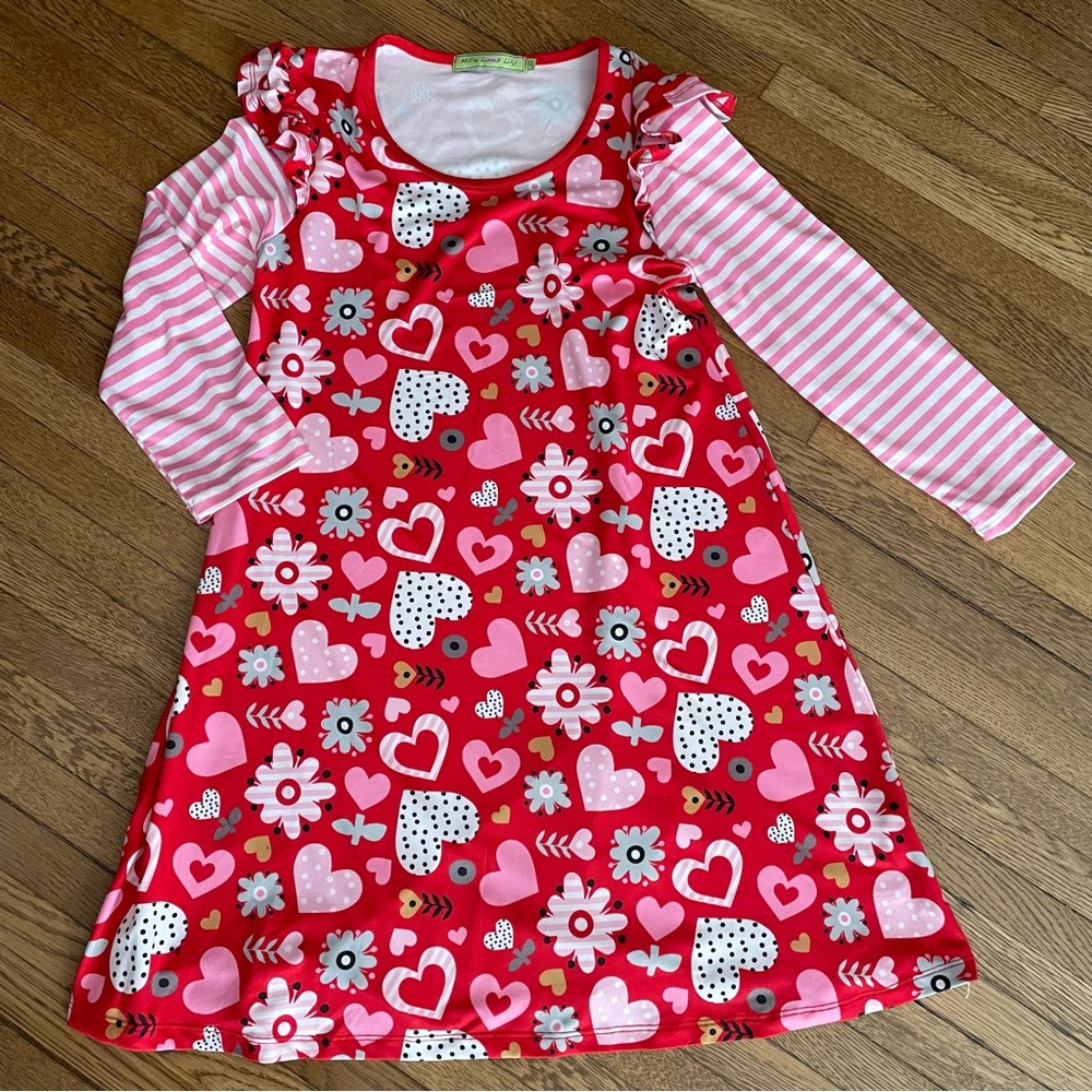 Millie Loves Lily girls valentines dress size 12